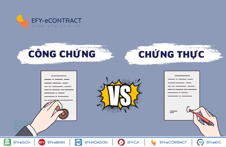 phân biệt công chứng và chứng thực