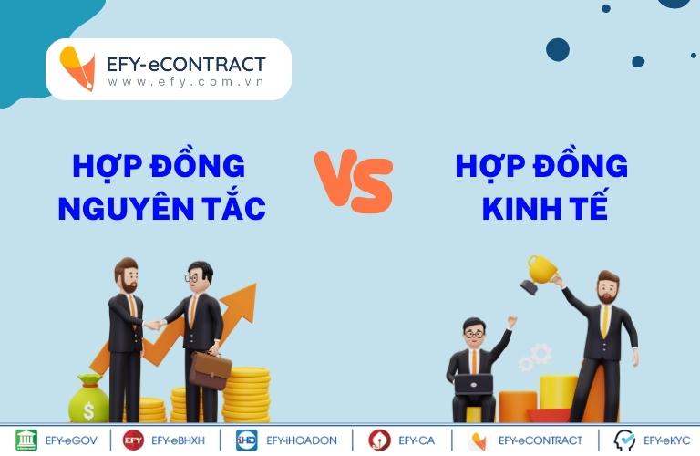 so sánh hợp đồng nguyên tắc và hợp đồng kinh tế