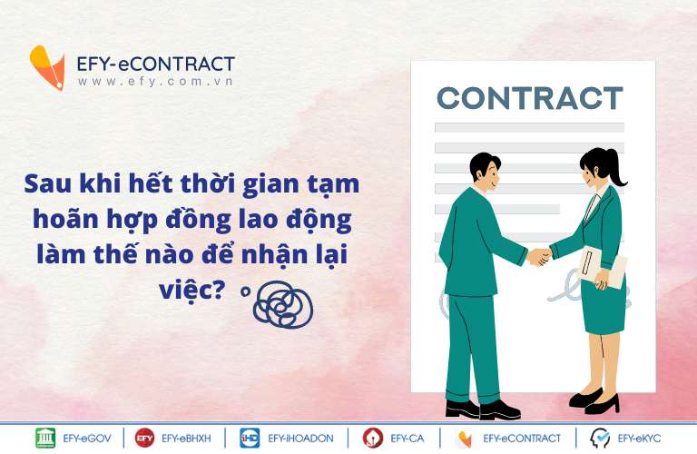 Sau khi hết thời gian tạm hoãn hợp đồng lao động, làm thế nào để nhận lại việc?