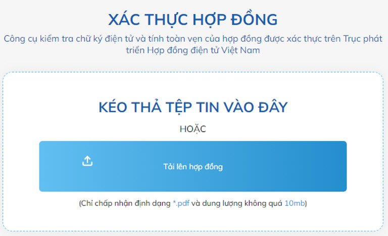 xác thực hợp đồng