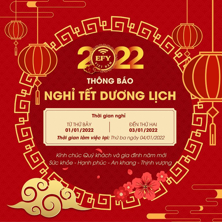 Thông báo lịch nghỉ Tết Dương Lịch năm 2022
