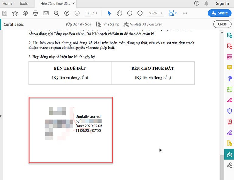 Cách ký hợp đồng PDF