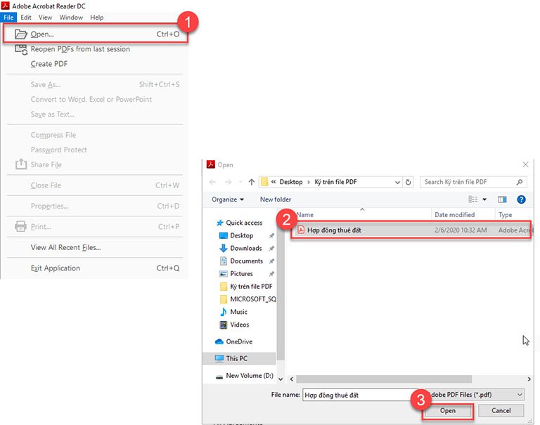Cách ký hợp đồng PDF