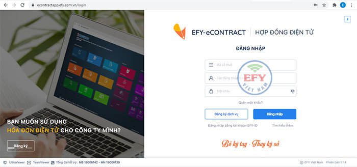 Hợp đồng điện tử EFY-eCONTRACT có giao diện đơn giản, dễ sử dụng, an toàn, bảo mật