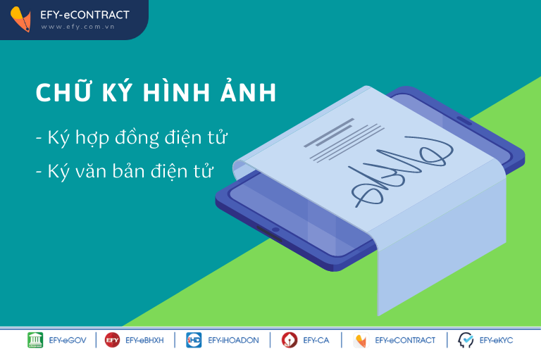 Chữ ký hình ảnh ký hợp đồng, văn bản điện tử