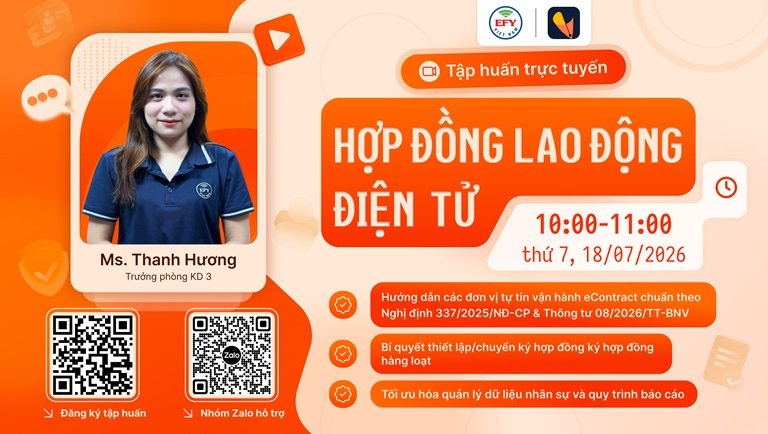 [Thư mời] Tập huấn trực tuyến về hợp đồng lao...
