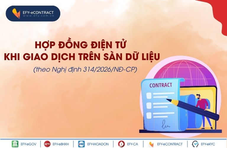 Hợp đồng điện tử khi giao dịch trên sàn dữ...